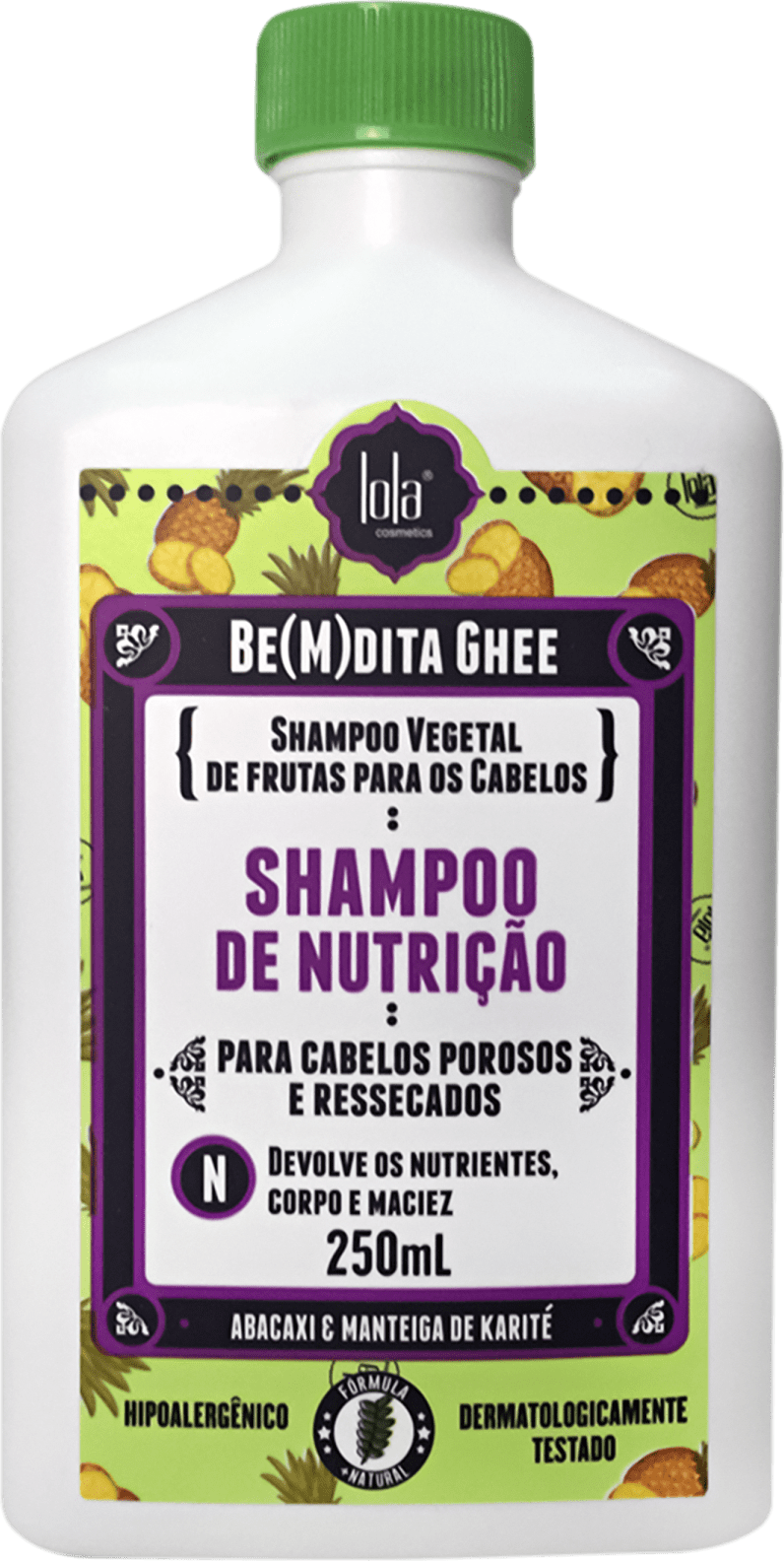 Lola Cosmetics Be(M)dita Ghee de Nutrição Abacaxi, Girassol & Manteiga de Cacau - Shampoo 250ml