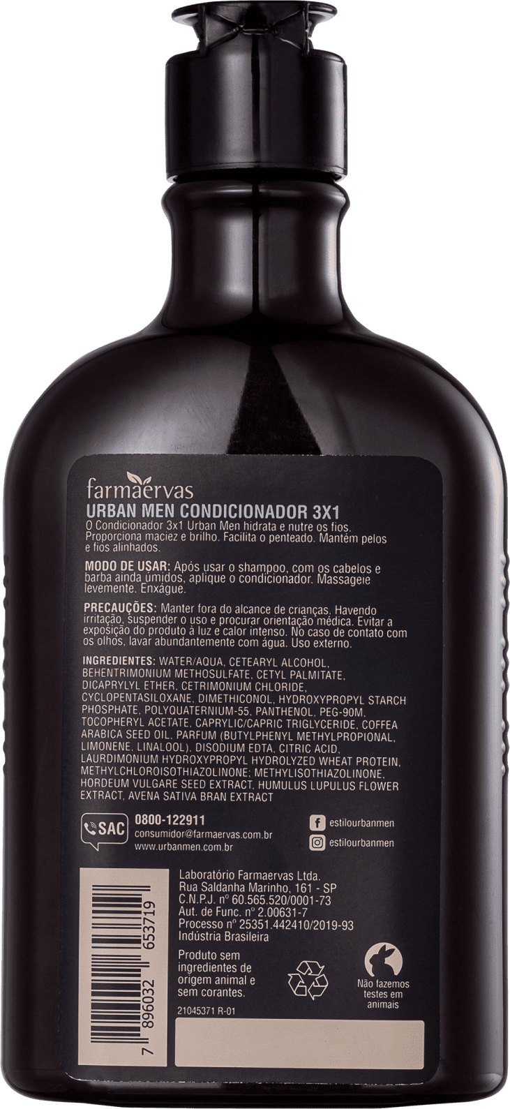 Farmaervas Urban Men 3x1 - Condicionador 240ml