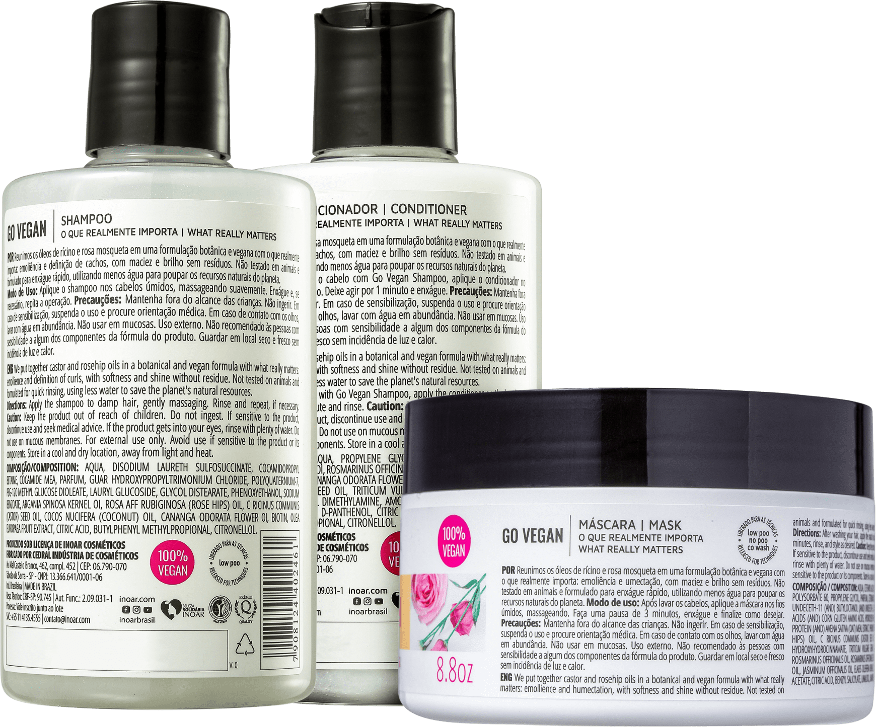 Kit Inoar Go Vegan Cachos (3 Produtos)