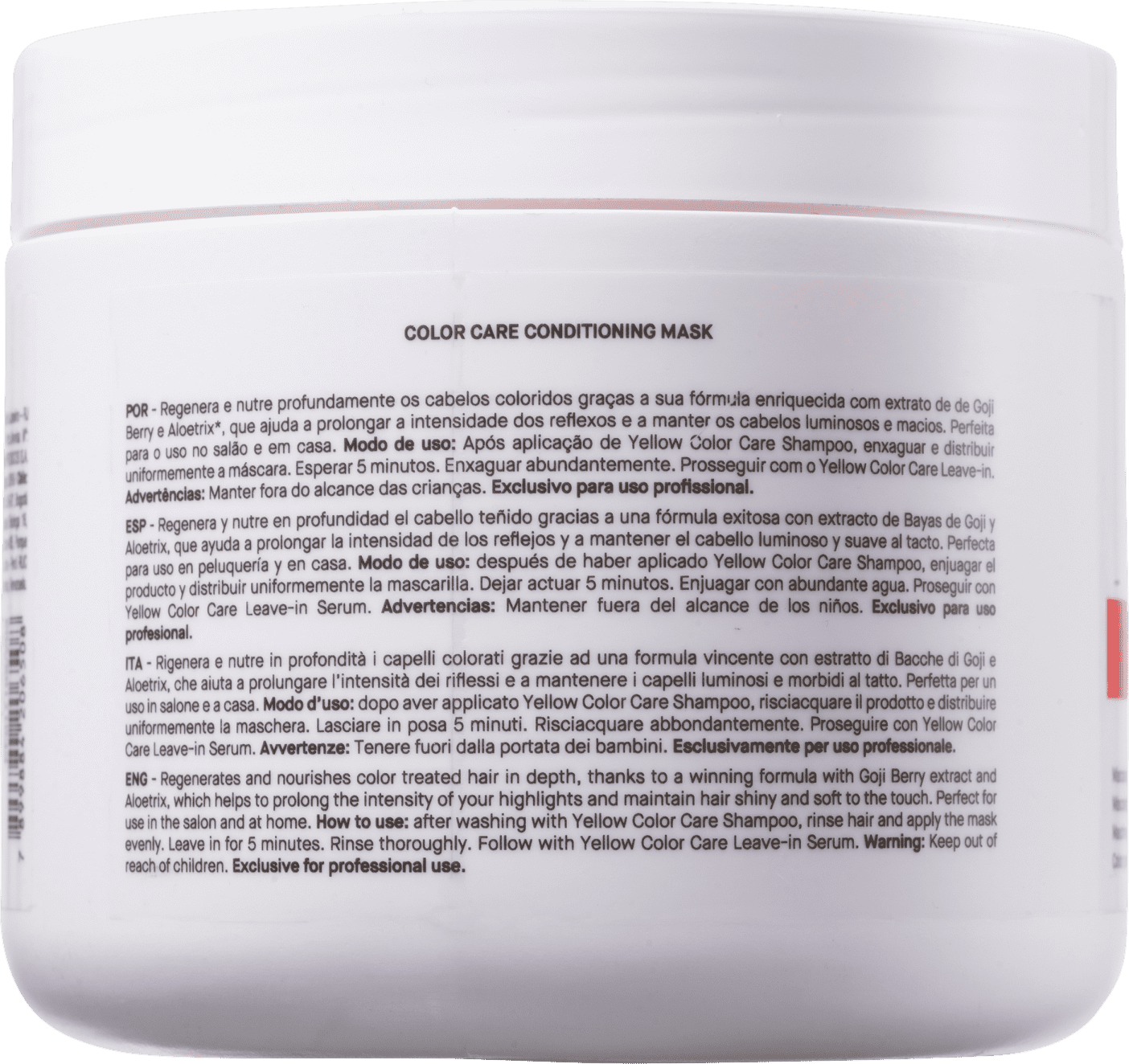 Máscara Yellow Color Care Capilar Beleza na 