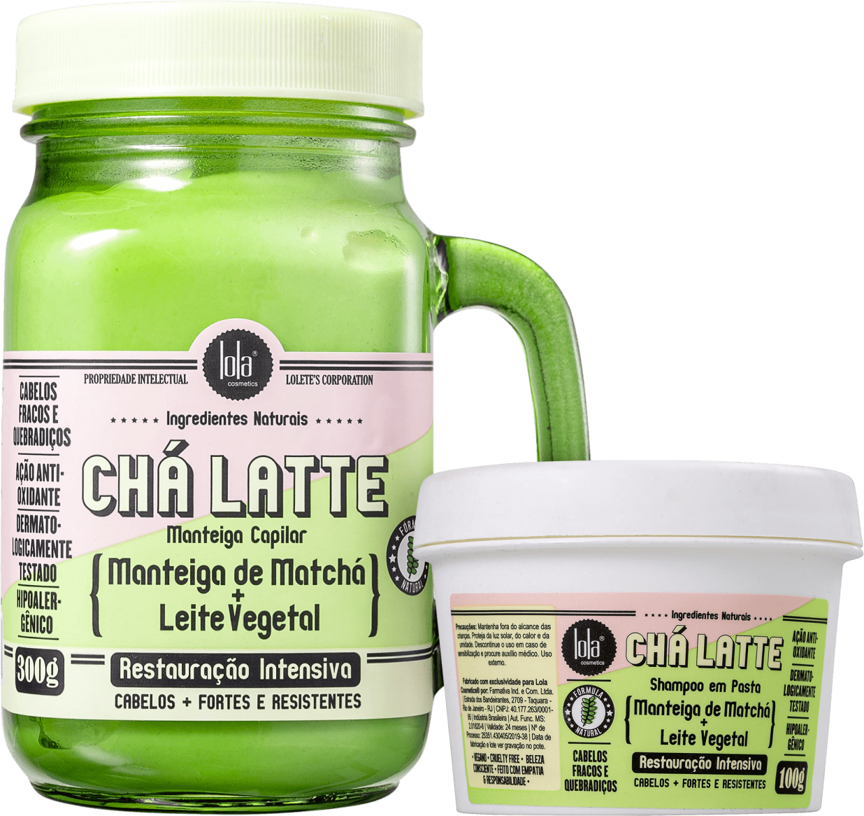 Kit Lola Cosmetics Chá Latte Matchá + Leite Vegetal Duo (2 Produtos)