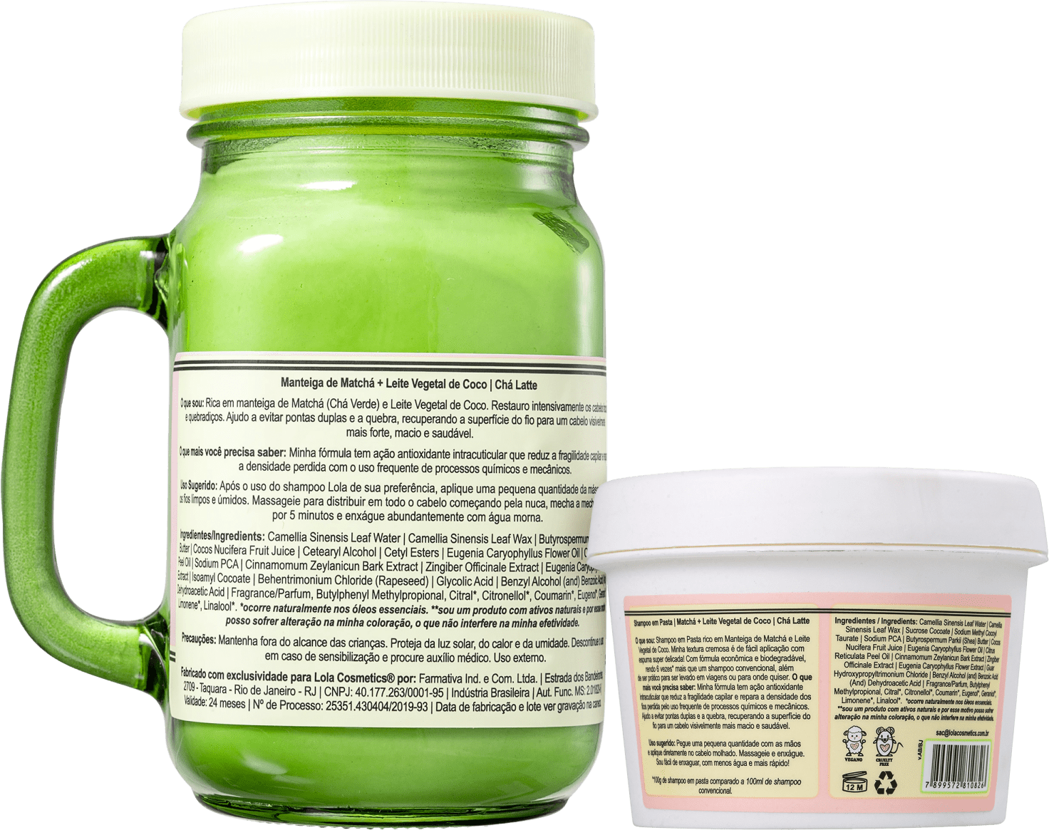 Kit Lola Cosmetics Chá Latte Matchá + Leite Vegetal Duo (2 Produtos)