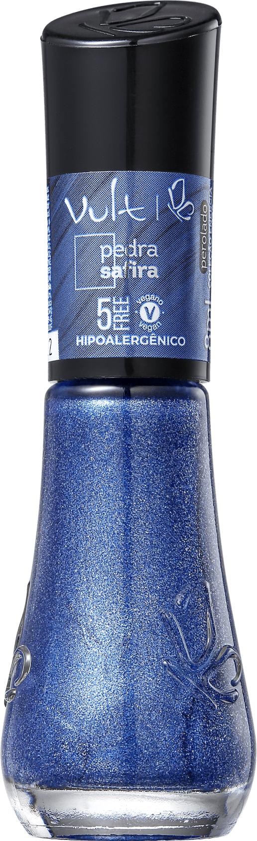 Vult 5Free Energia das Pedras Pedra Safira - Esmalte Glitter 8ml