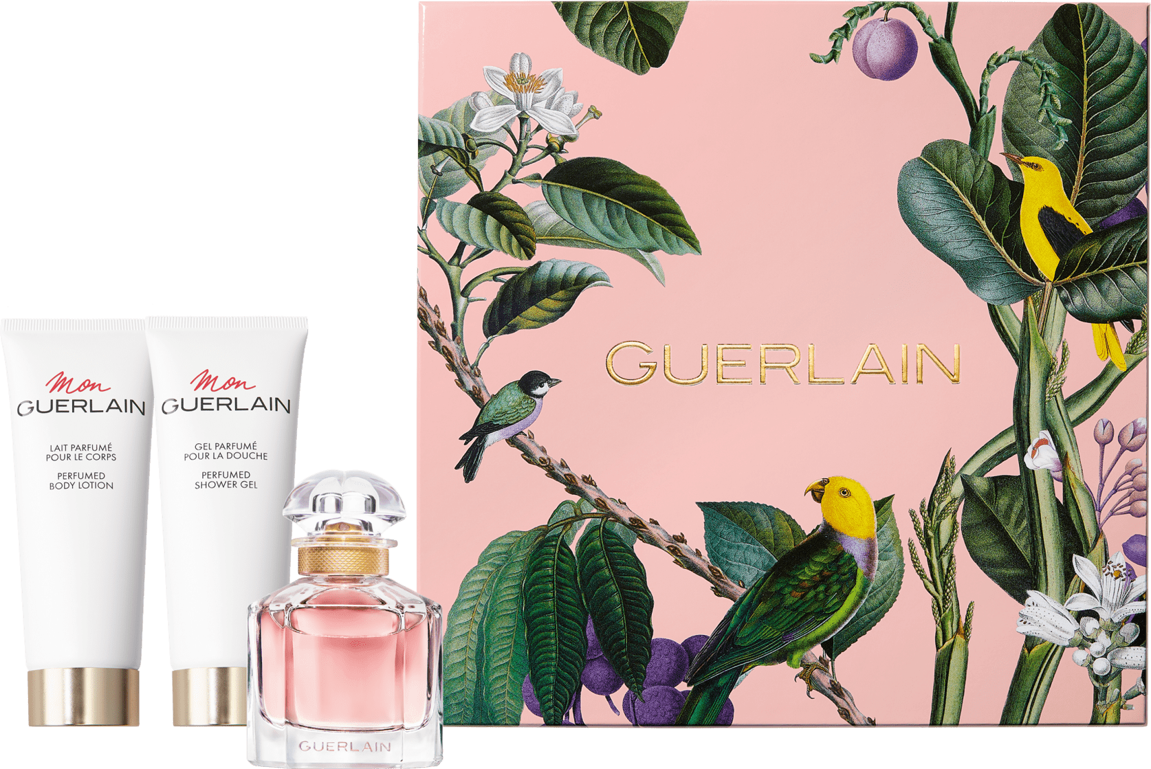 Conjunto Guerlain Mon Feminino - Eau de Parfum 50ml + Loção Corporal 75ml + Gel de Banho 75ml