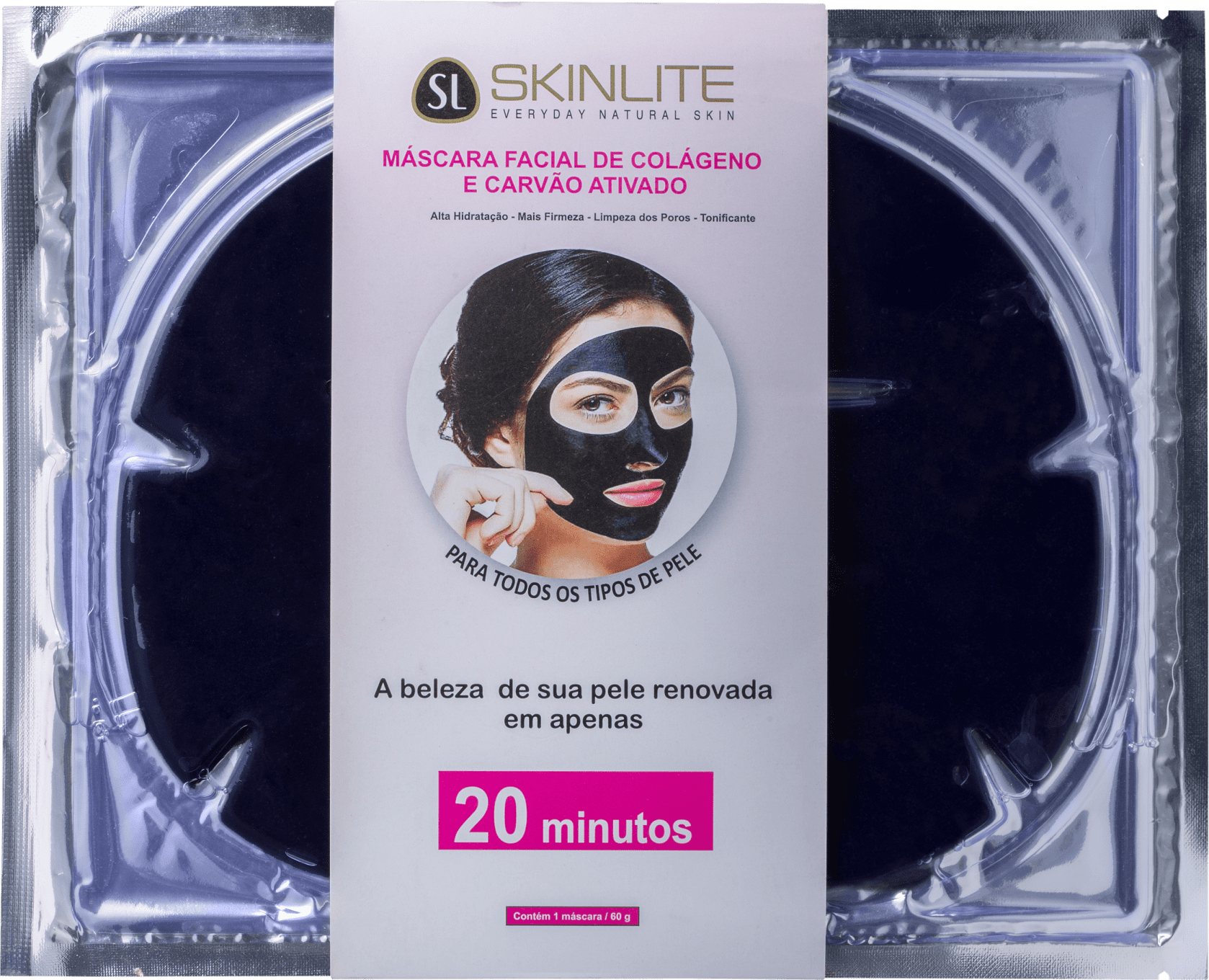 Máscara Skinlite Colágeno & Carvão Ativado | Beleza na Web