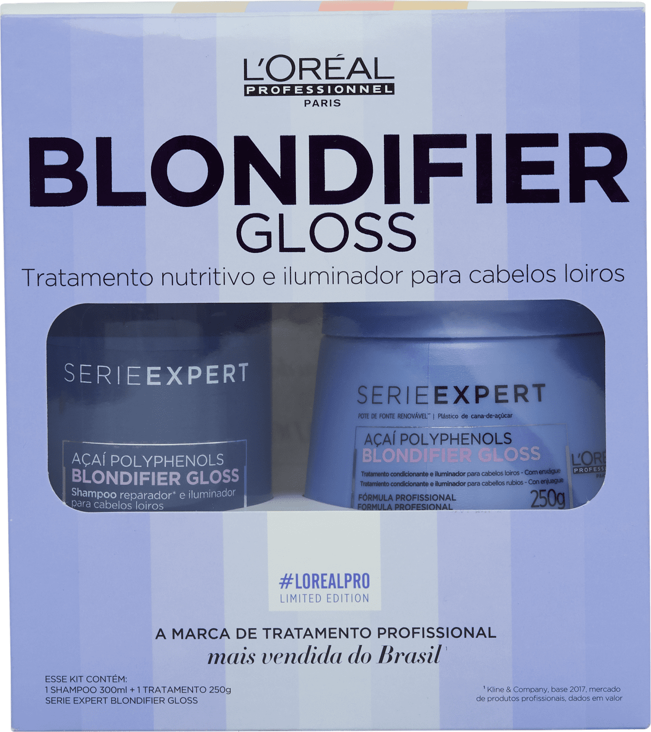 Kit L'oréal Professionnel Blondifier Gloss Treatment Shampoo 300ml + Máscara 250g
