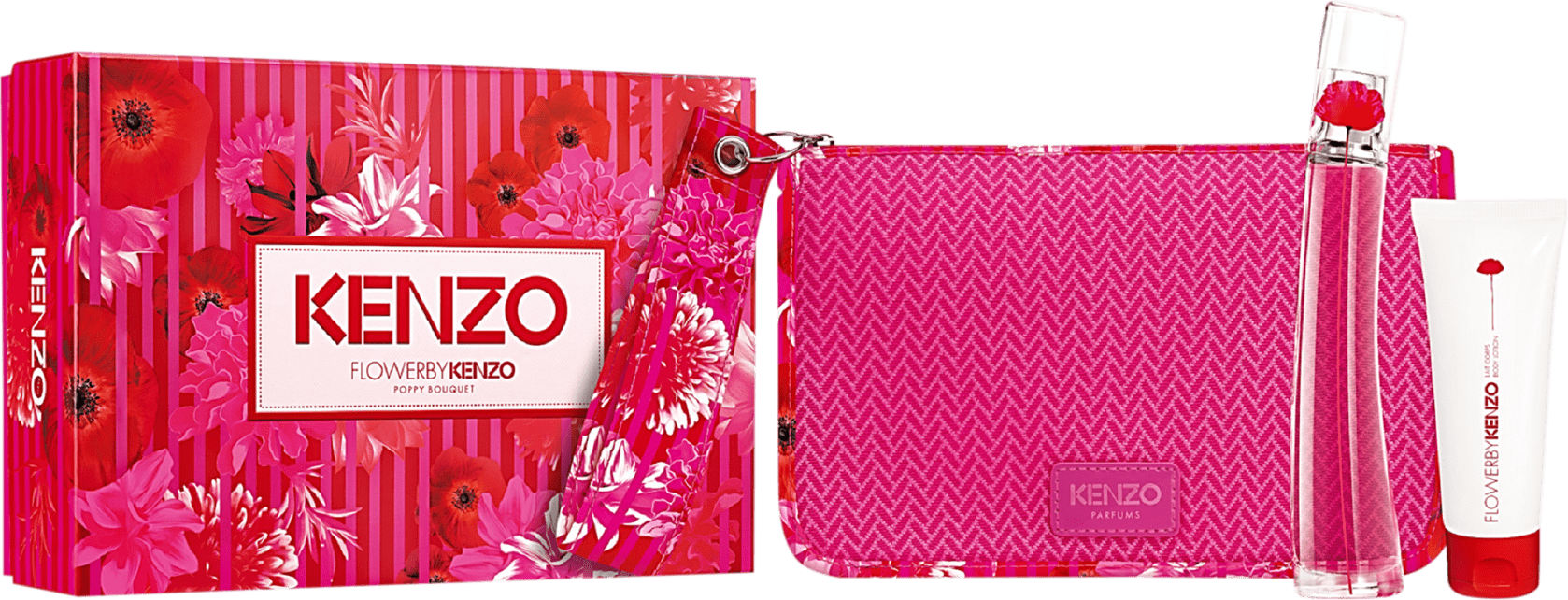 Kit Flower by Kenzo Poppy Bouquet Feminino Eau de Parfum 50ml + Loção Corporal 75ml + Nécessaire