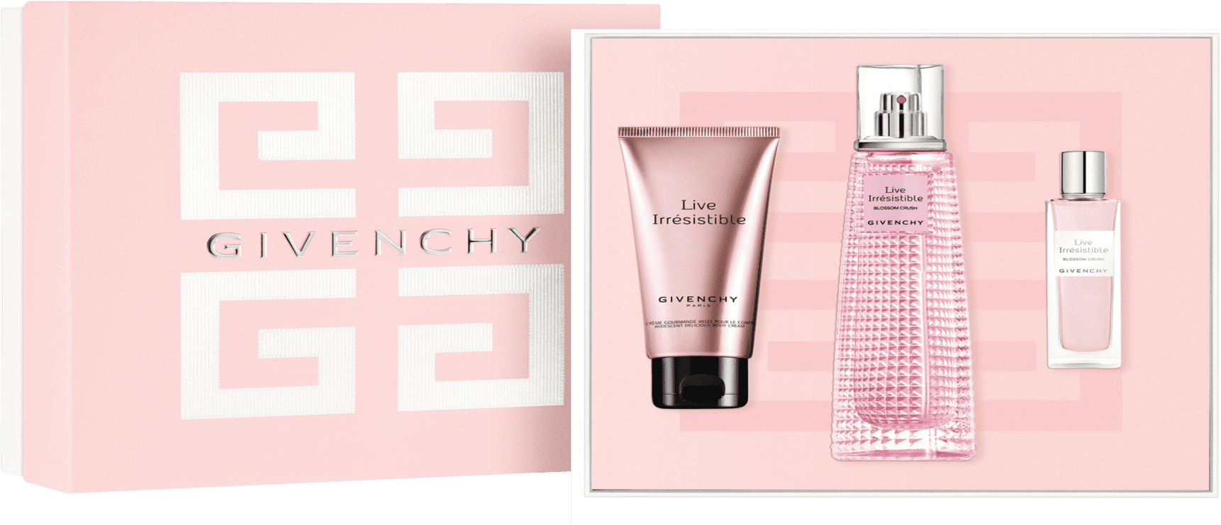 Conjunto Live Irrésistible Blossom Crush Givenchy Feminino - Eau de Toilette 75ml + Eau de Toilette 15ml + Loção Hidratante 75ml
