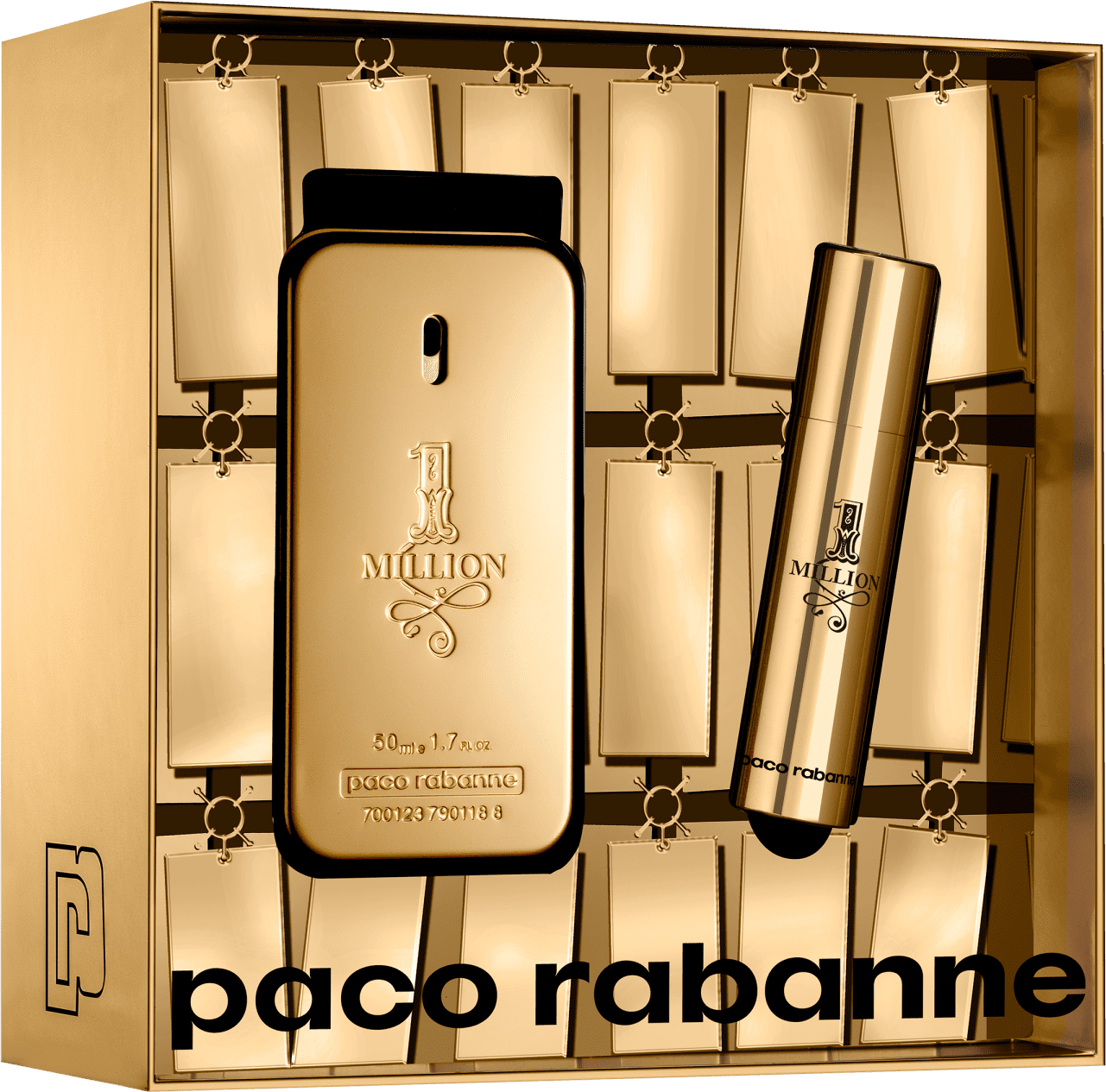 Conjunto 1 Million Paco Rabanne Eau de Toilette - Perfume 50ml + Travel Size 10ml