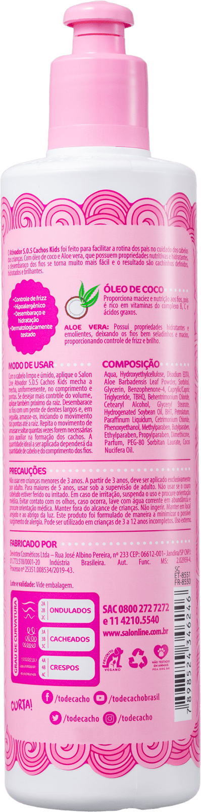 Ativador De Cachos Salon Line Sos Kids Beautybox Ativador De Cachos Salon Line Sos Kids Beautybox