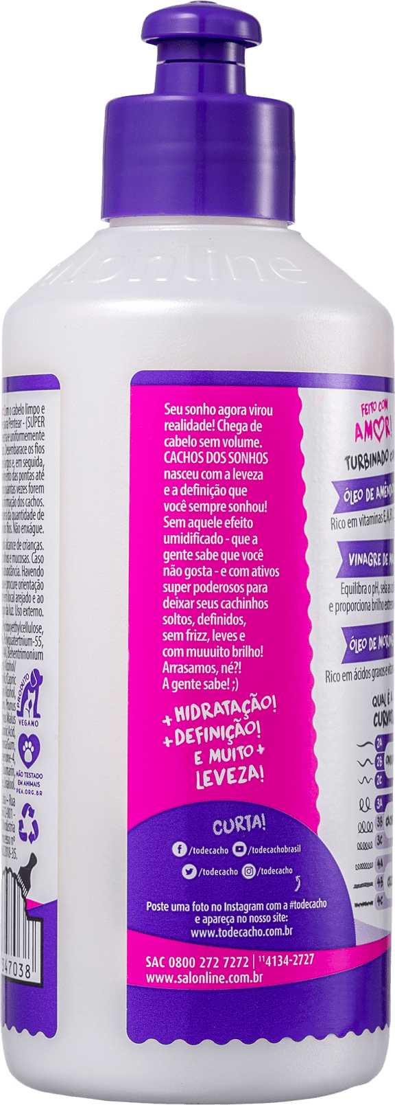 Creme Pentear Salon Line Cachos Sonhos Beautybox