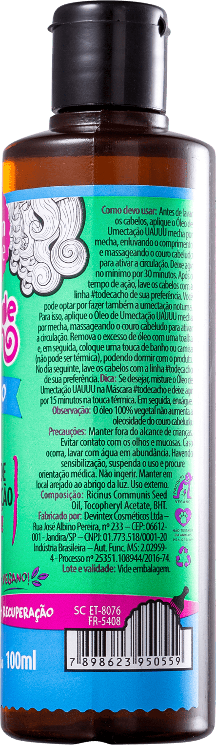  Linha Tratamento (#ToDeCacho) Salon Line - Oleo De Umectacao  Uauuu! Ricino Puro! 100 Ml - (Salon Line Treatment (#IHaveCurls) Collection  - Ricin Moisturizing Oil 3.38 Fl Oz)