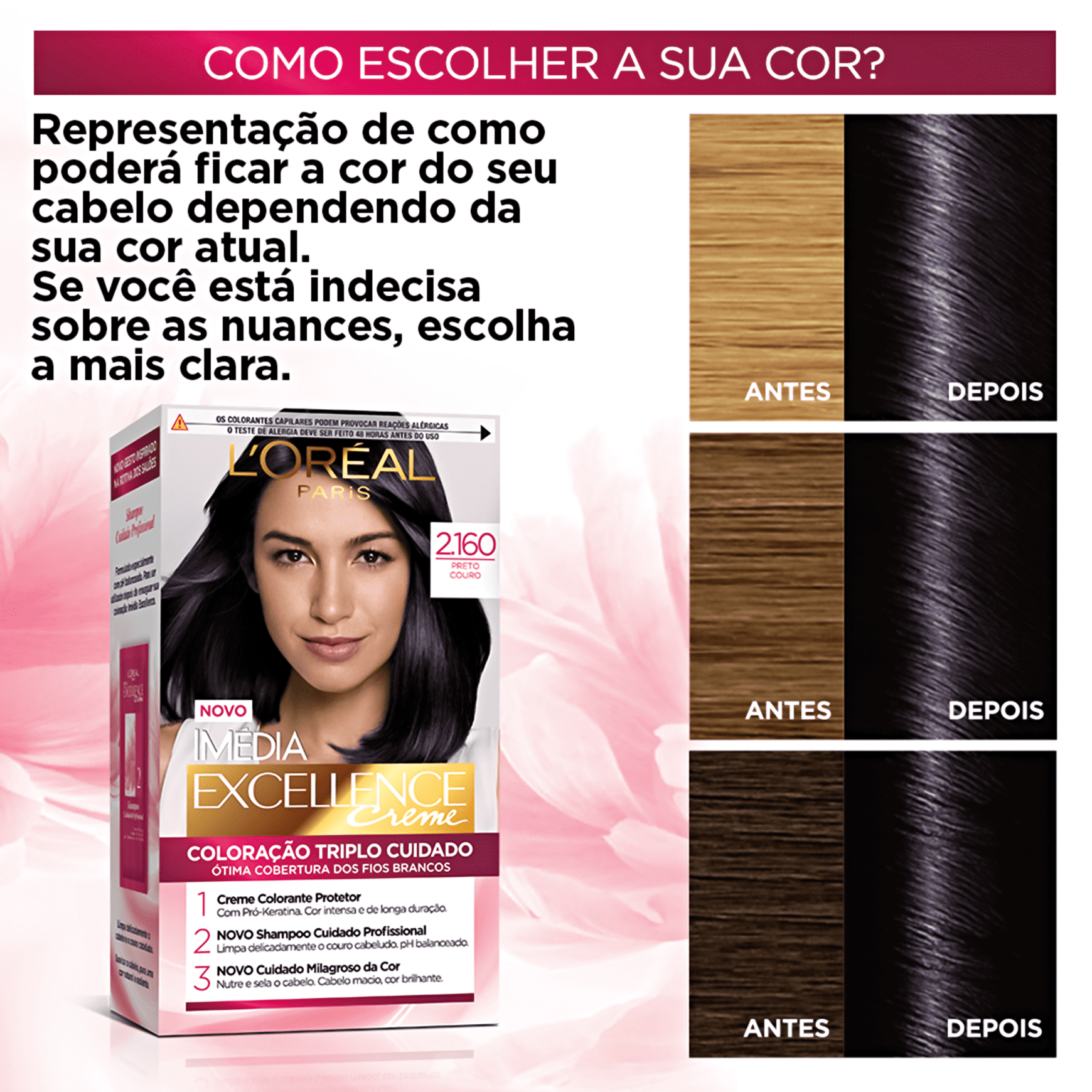 Tintura Imédia Excellence L'Oréal Fashion Paris 1.101 Preto Alta Costura