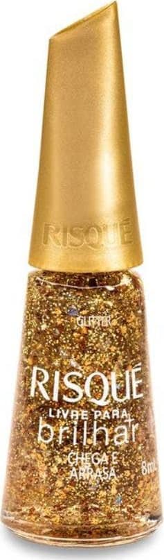 Coleção Esmaltes Risqué Livre para Brilhar | Kit 5 cores | Glitter e ...