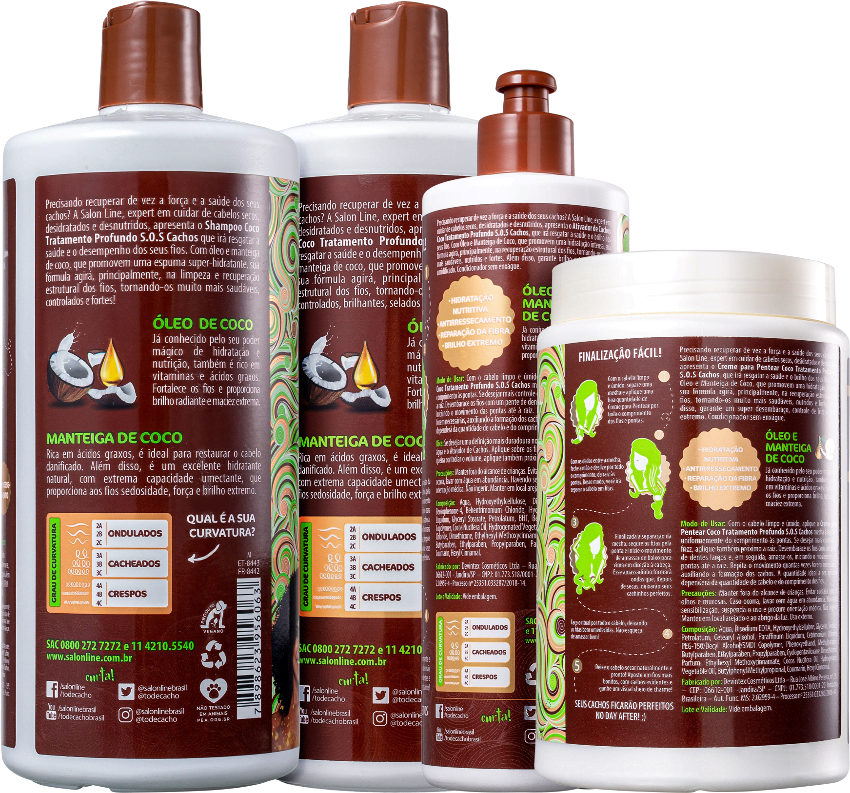 Kit Salon Line Cachos Coco Plus Beleza Na Web Kit Salon Line Cachos Coco Plus Beleza Na Web