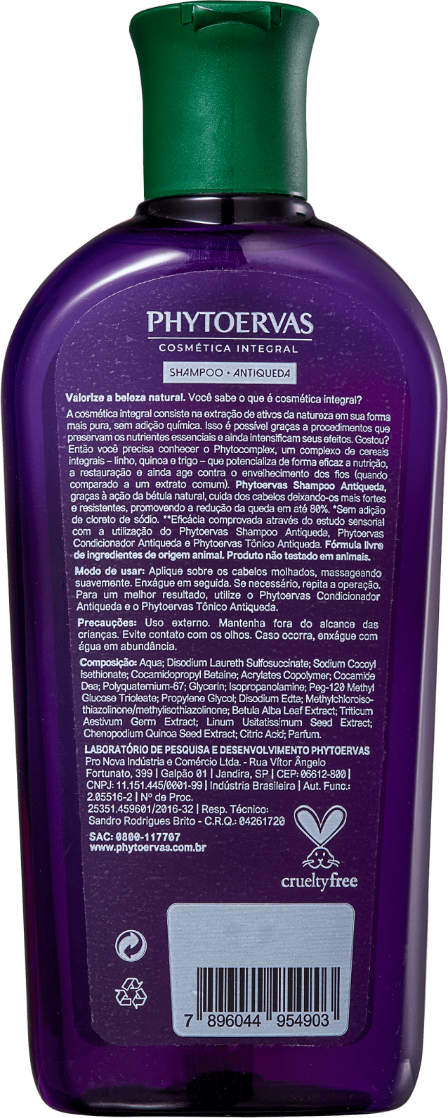 Shampoo Phytoervas Antiqueda Bétula Natural