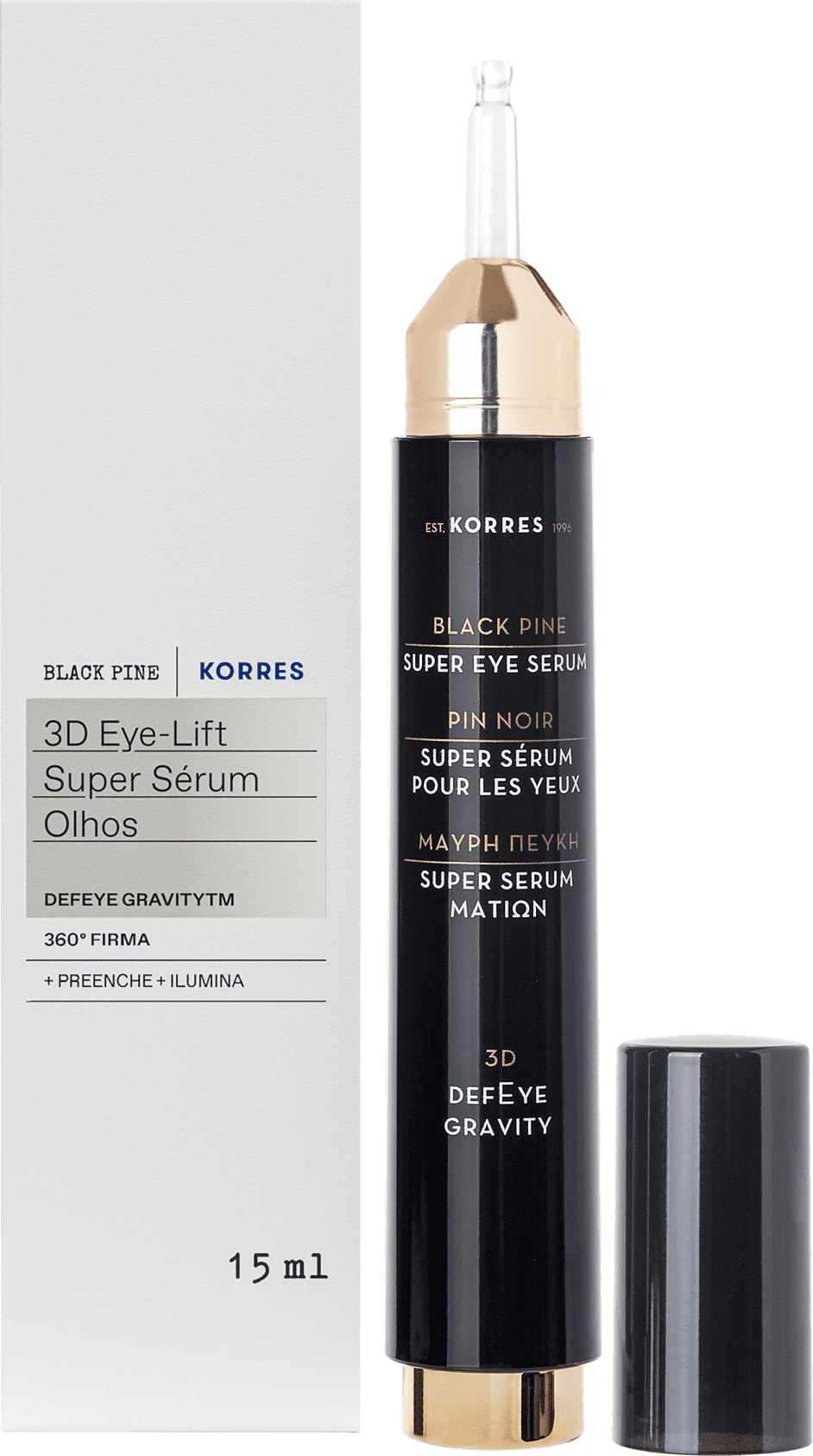 Sérum Olhos Korres Black Pine 3D EyeLift Beautybox