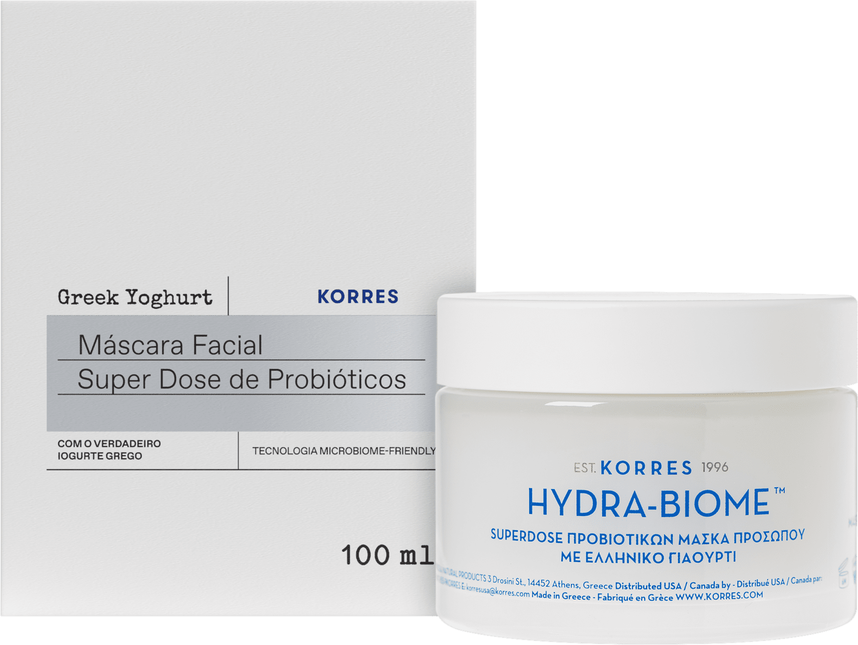 Korres Greek Yoghurt Máscara Facial Super Dose de Probióticos – Com iogurte grego – 100ml