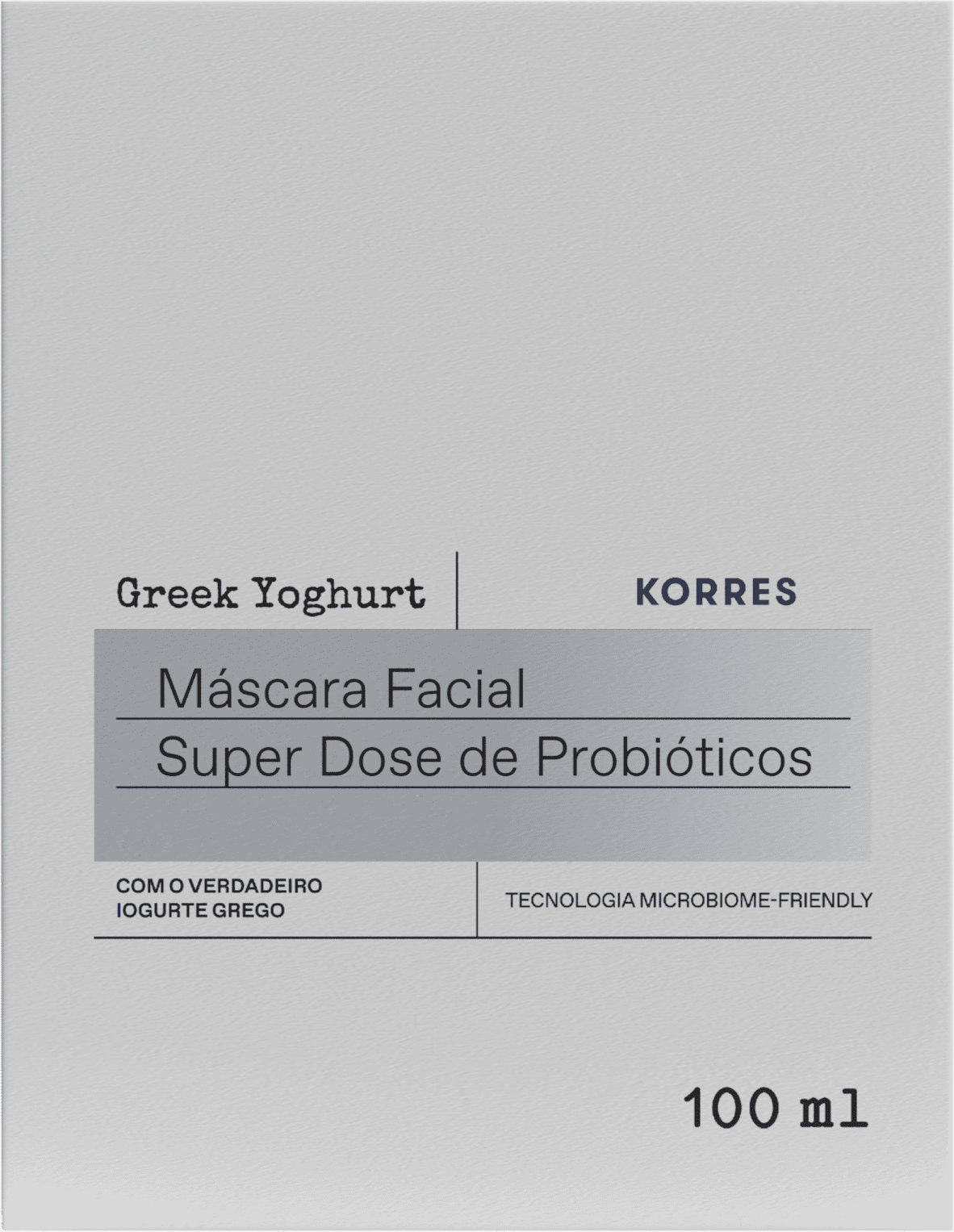 Korres Greek Yoghurt Máscara Facial Super Dose de Probióticos – Com iogurte grego – 100ml