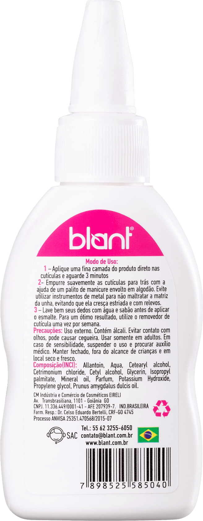 BLANT REMOVEDOR DE CUTICULA 35ML - BLANT REMOVEDOR DE CUTÍCULA 35ML - BLANT