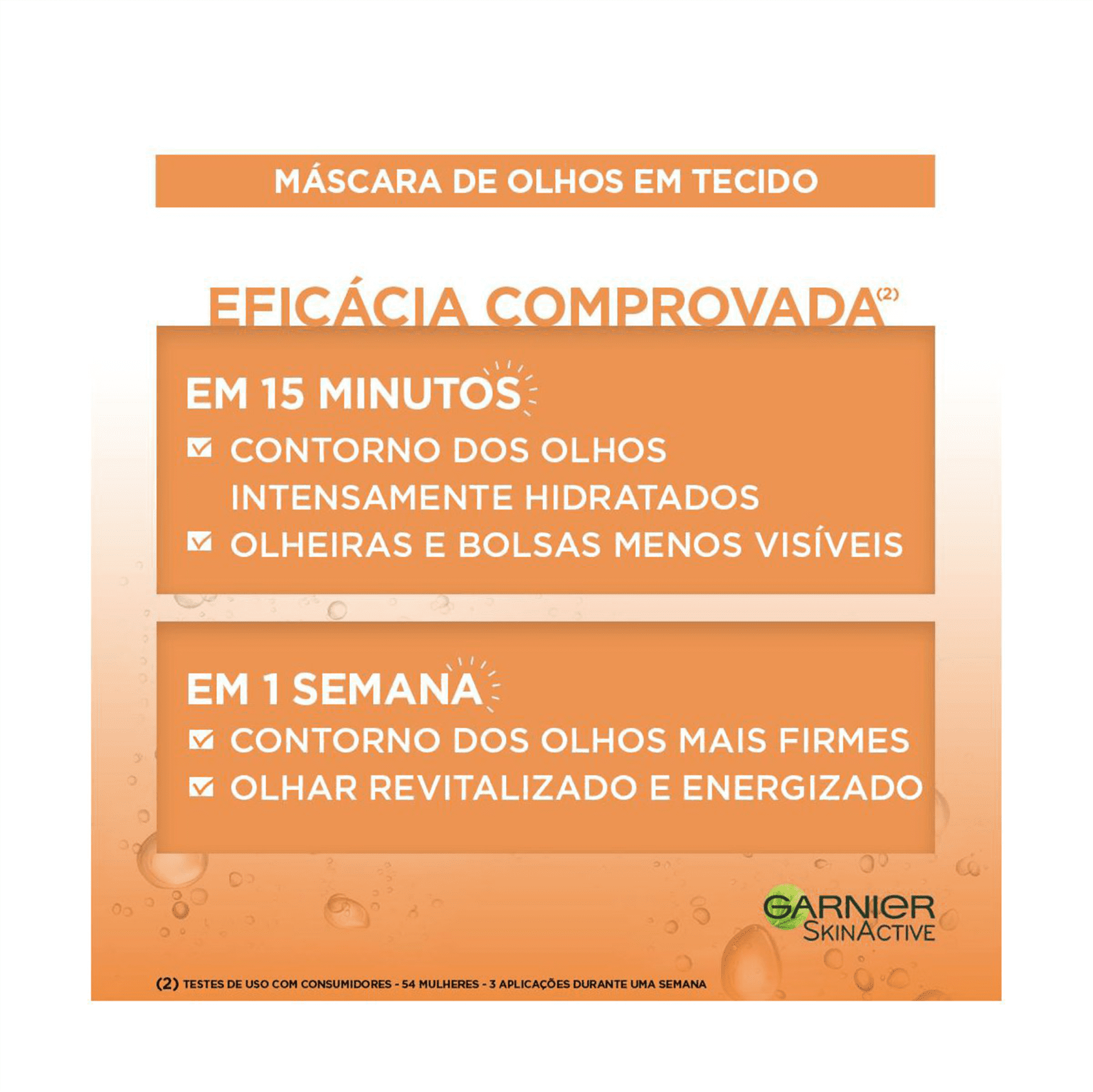Garnier SkinActive Hidra Bomb Suco de Laranja e Ácido Hialurônico - Máscara para Área dos Olhos 6g