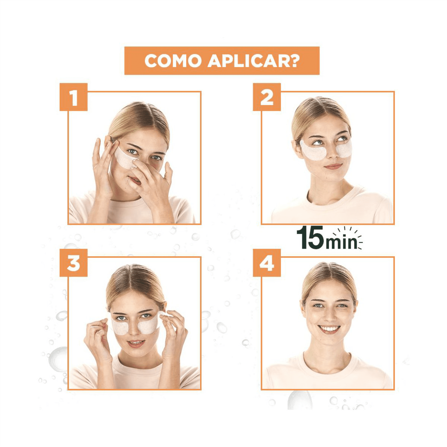 Garnier SkinActive Hidra Bomb Suco de Laranja e Ácido Hialurônico - Máscara para Área dos Olhos 6g
