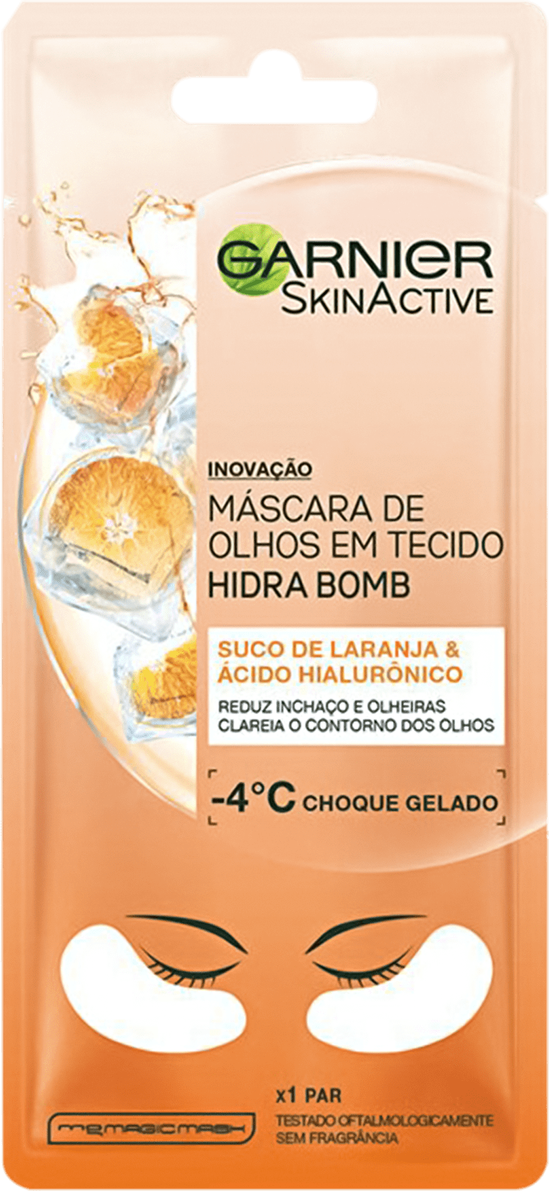 Garnier SkinActive Hidra Bomb Suco de Laranja e Ácido Hialurônico - Máscara para Área dos Olhos 6g