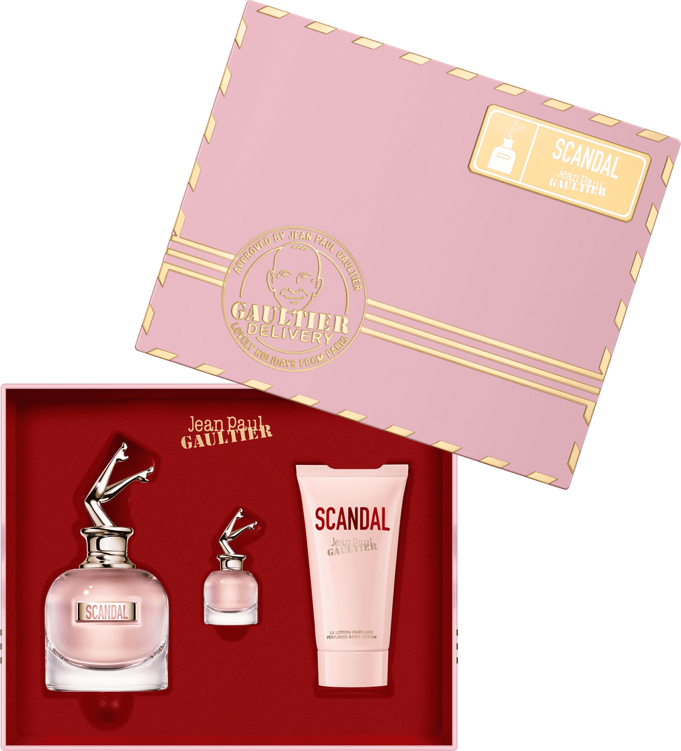 Conjunto Scandal Jean Paul Gaultier Feminino - Eau de Parfum 80ml + Eau de Parfum 6ml + Loção Corporal 75ml