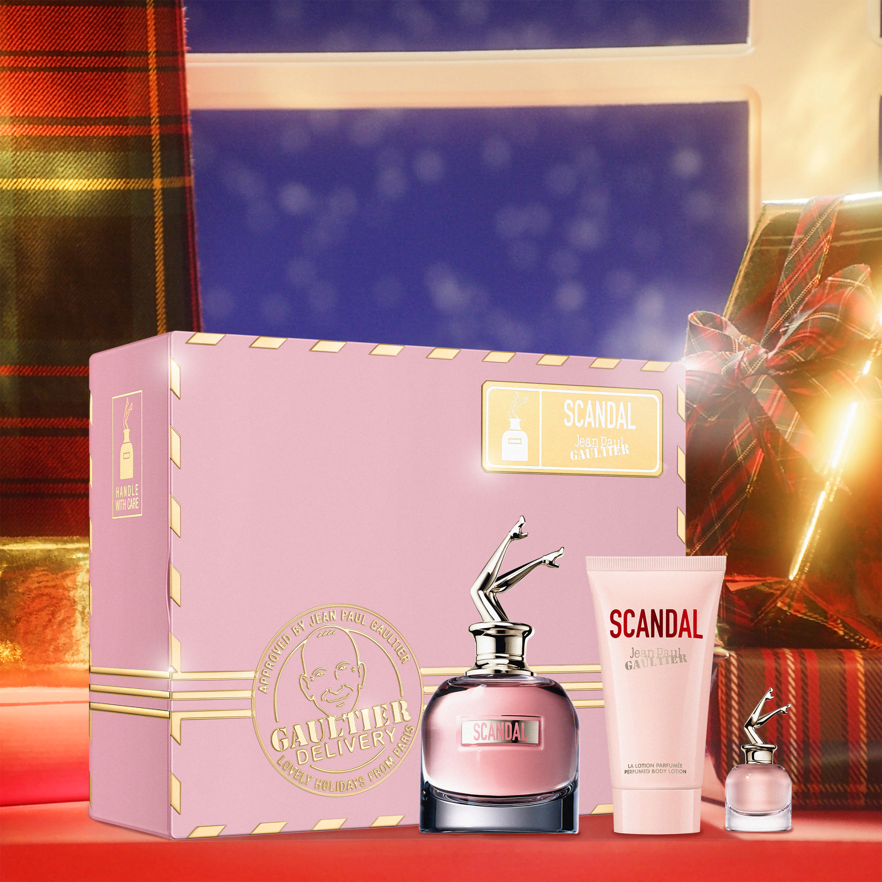 Conjunto Scandal Jean Paul Gaultier Feminino - Eau de Parfum 80ml + Eau de Parfum 6ml + Loção Corporal 75ml