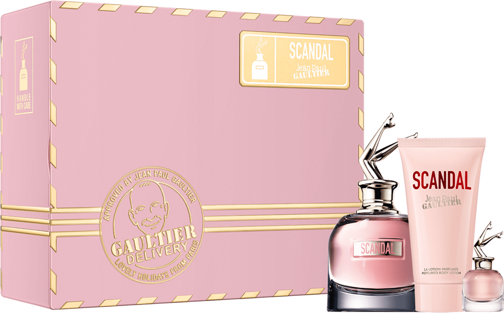 Conjunto Scandal Jean Paul Gaultier Feminino - Eau de Parfum 80ml + Eau de Parfum 6ml + Loção Corporal 75ml