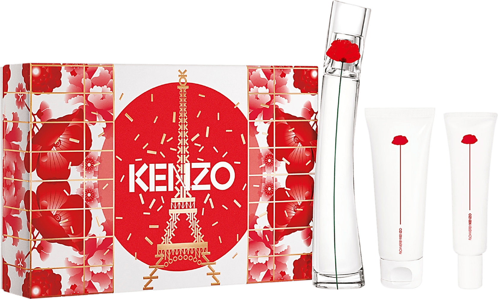 Conjunto Flower by Kenzo Feminino - Eau de Parfum 50ml + Loção Corporal 75ml + Creme Hidratante para as Mãos 20ml