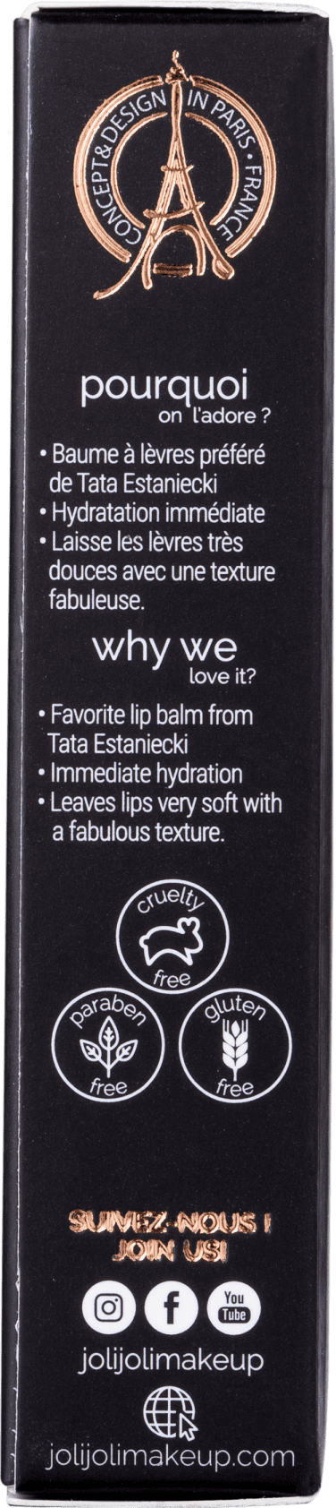 LIP BALM PARA OS LÁBIOS  Tata Estaniecki ALL MY WAYS • Natural 77 -  Maquiagem - Joli Joli