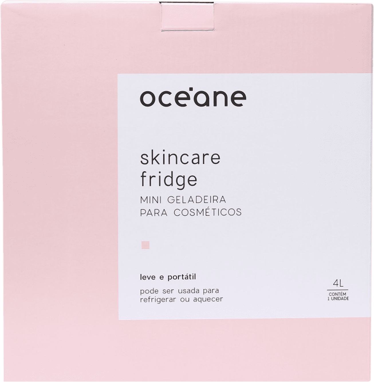 MiniGeladeira Océane Skincare Fridge Rosa Beleza na 