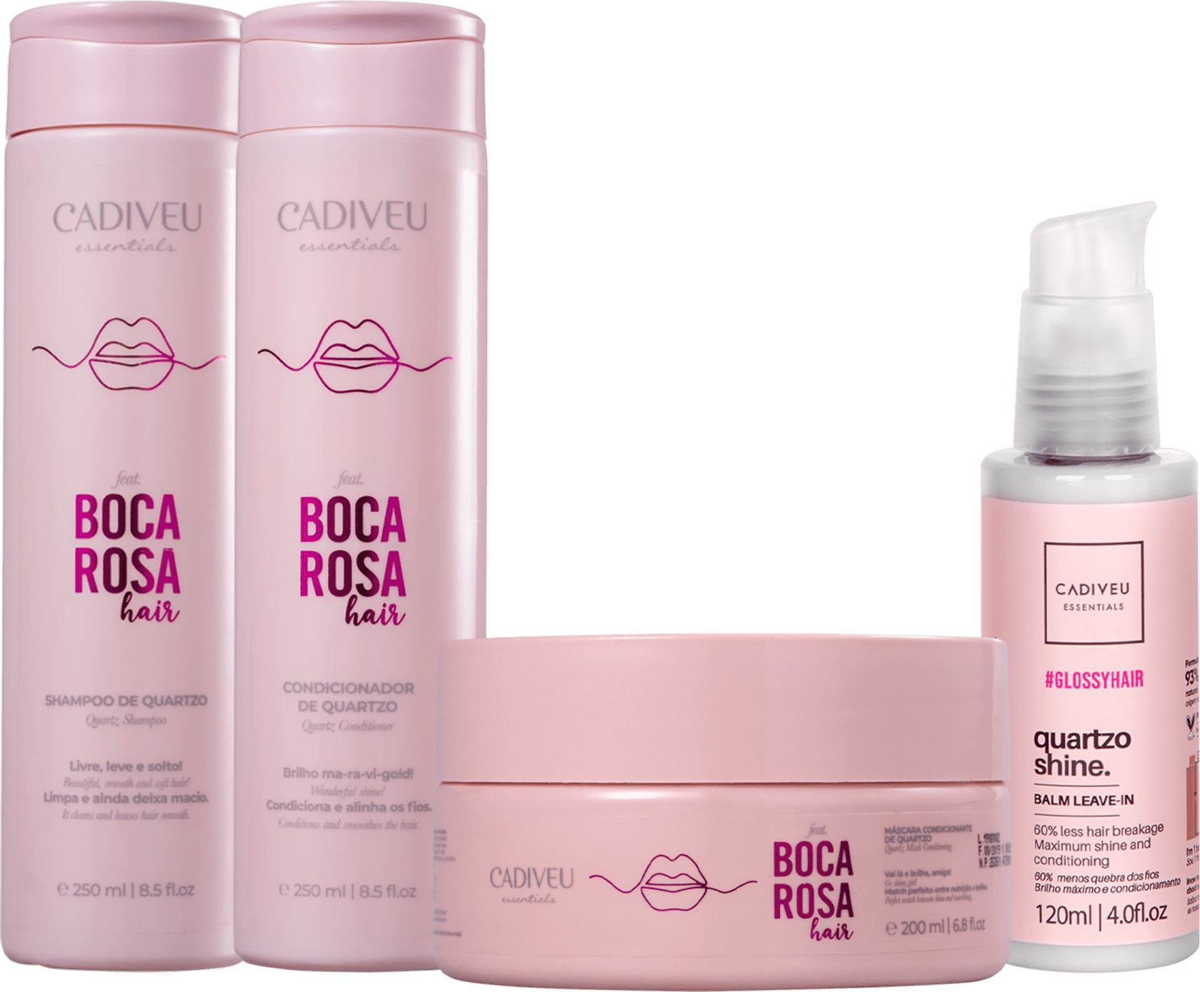 Kit Cadiveu Quartzo Shine by Boca Rosa Hair Beleza na 