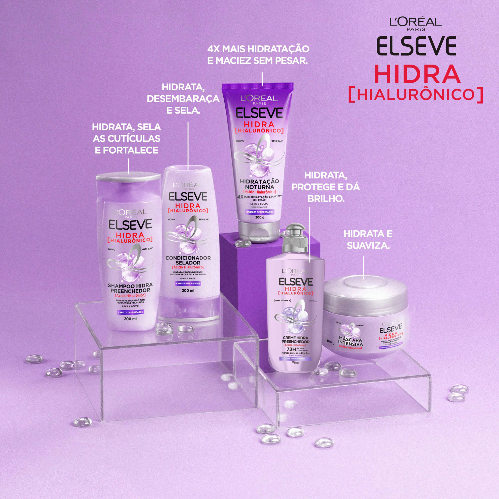 Kit Elseve L'Oréal Paris Hidra Hialurônico Super Beautybox