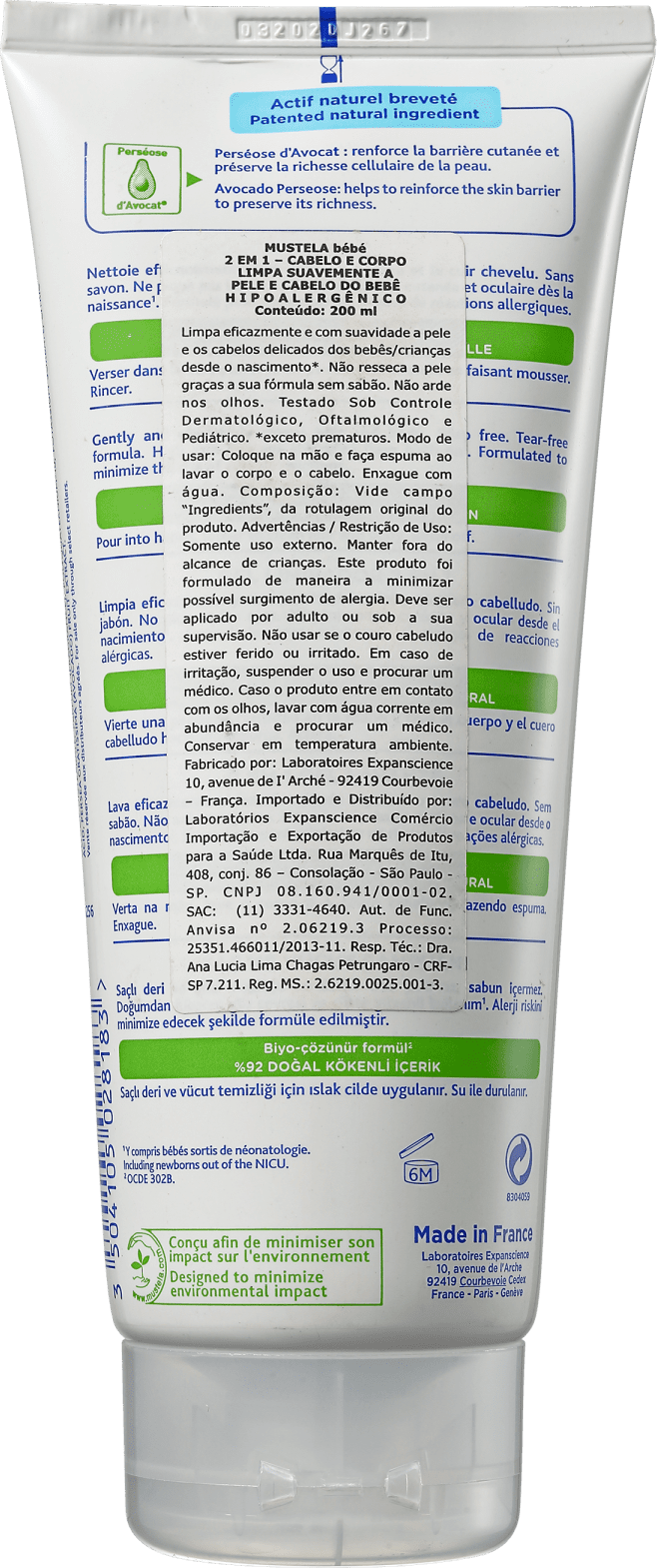 Mustela Bébé 2 En 1 Cheveux Et Corps - Gel 2 em 1 200ml