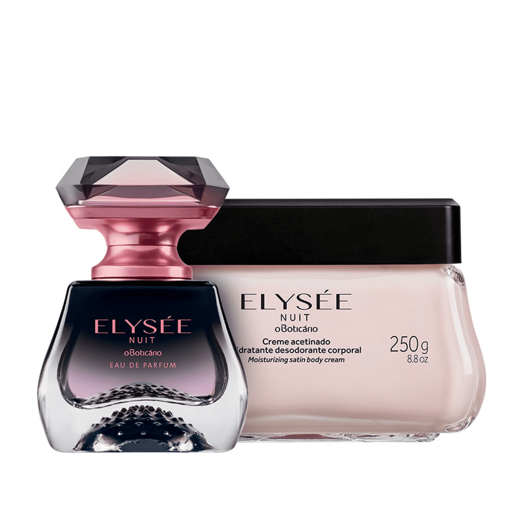 Combo Elysée Nuit: Eau de Parfum 50ml + Creme Acetinado Desodorante Hidratante Corporal 250g