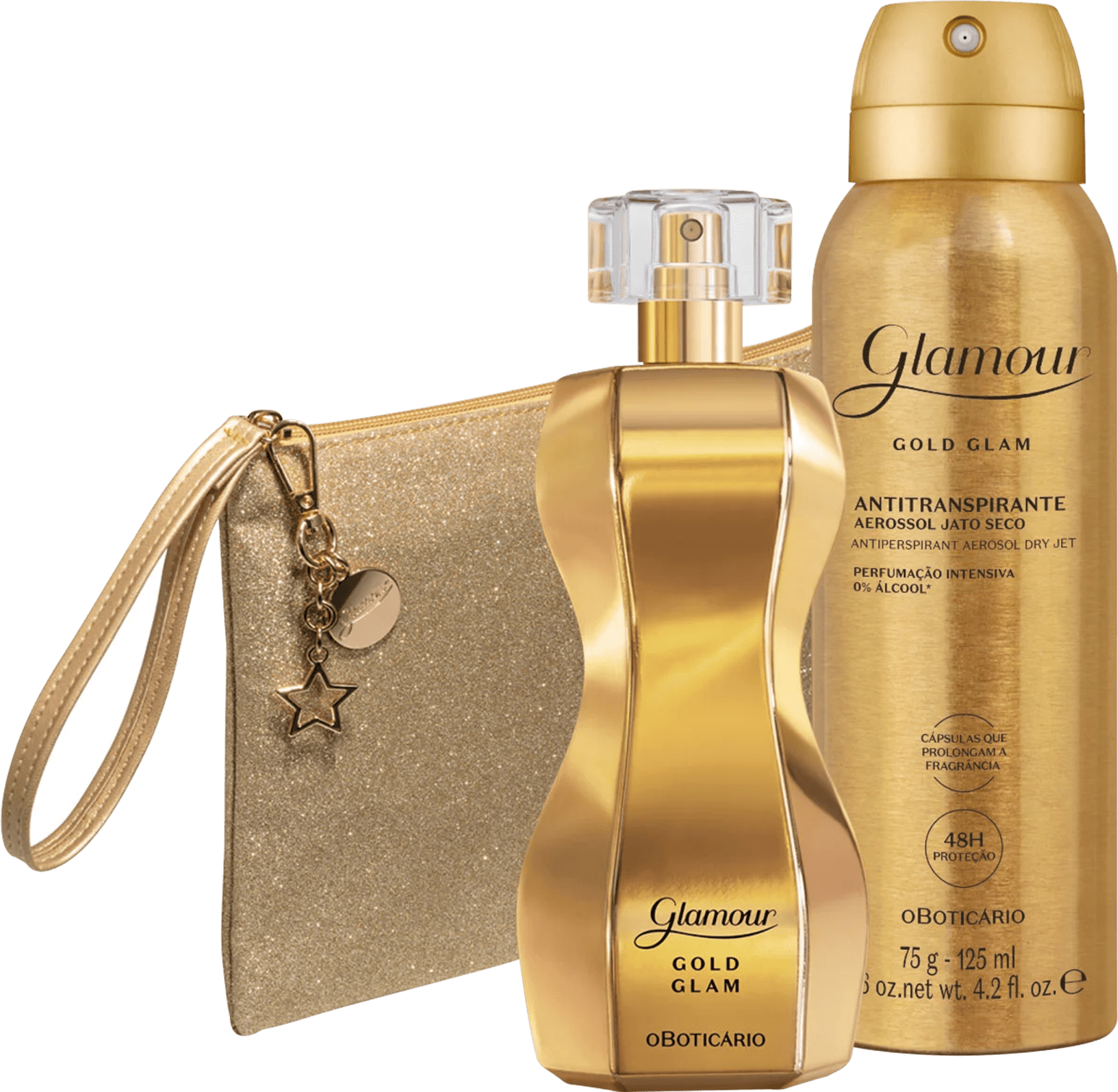 Glamour Gold Glam - O Boticário  Produtos de beleza, Cosméticos