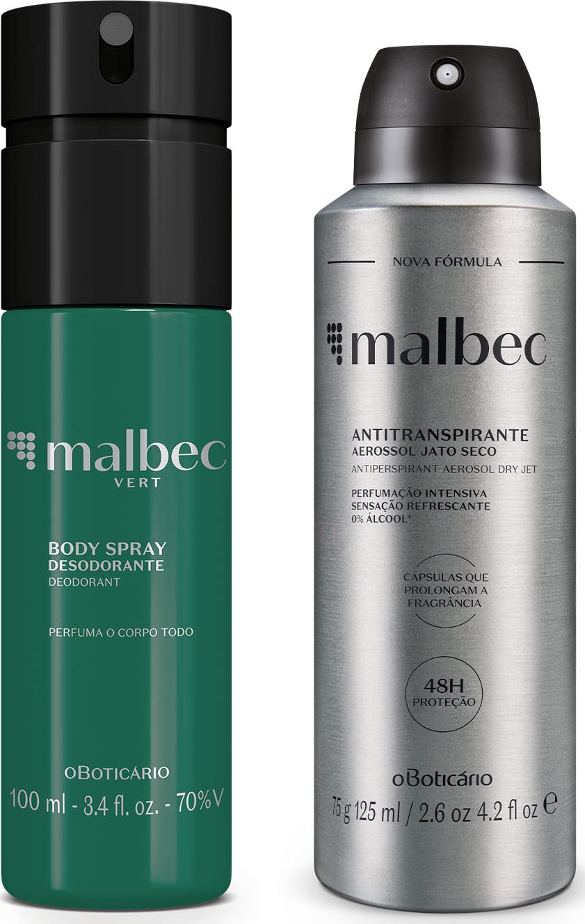 Combo Presente Body Spray Malbec Vert 100ml + Desodorante ...