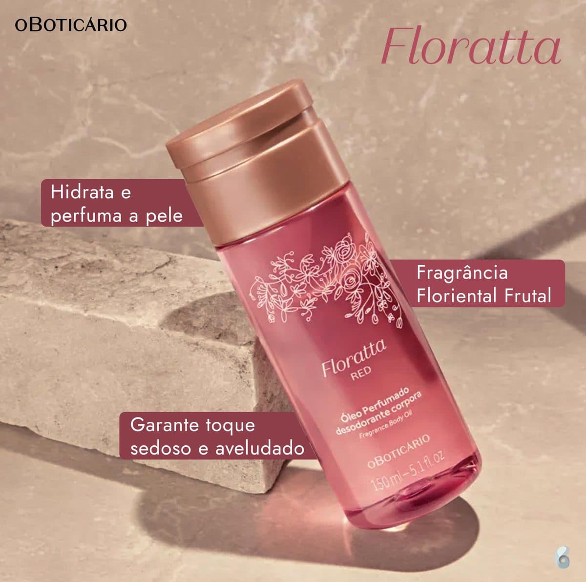 Kit Floratta Red: Deodorante Cologne + Body Fragrant Oil - o Boticario —  Supermarket Brazil