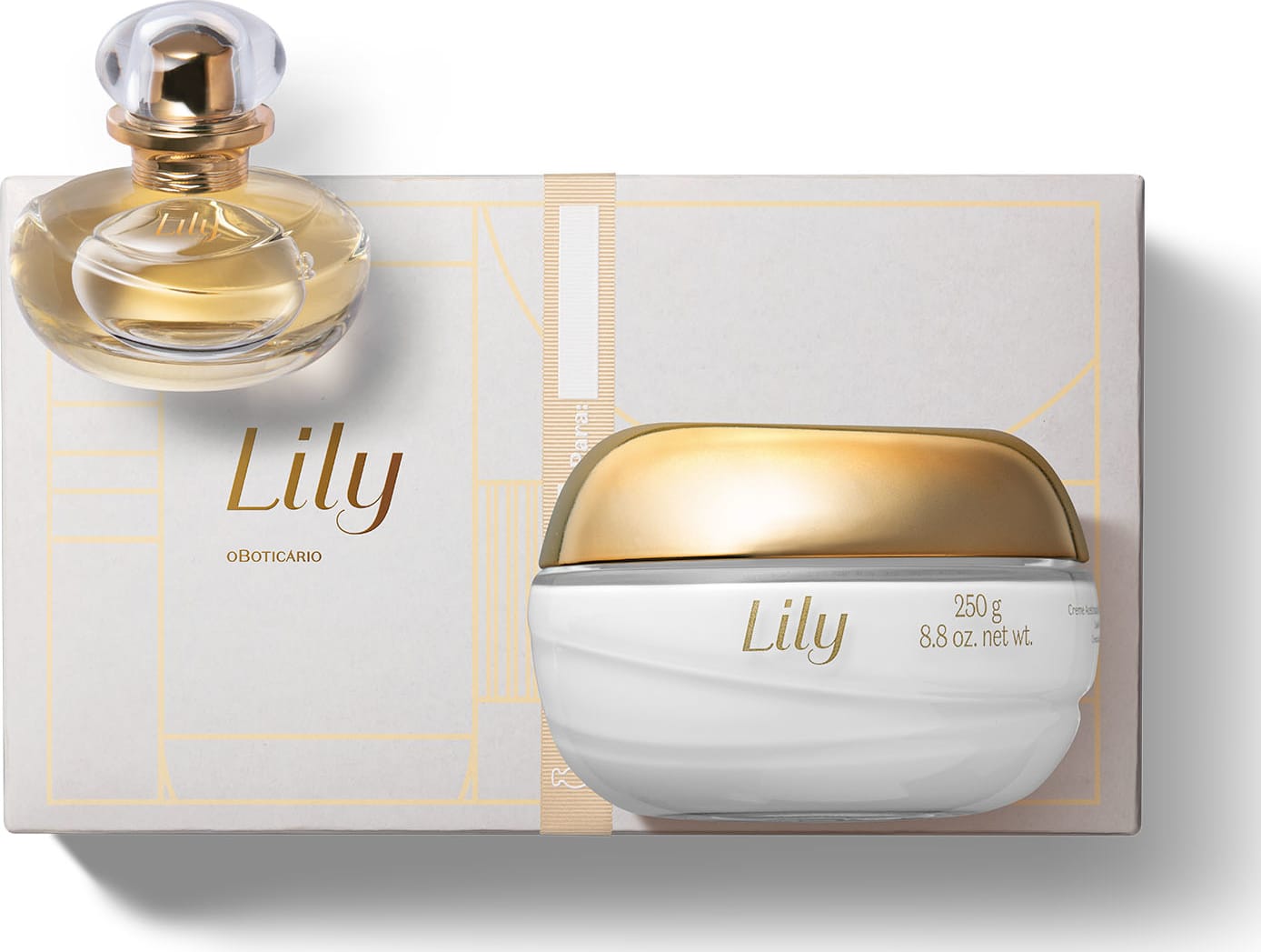 Kit Lily: Eau De Parfum 30ml + Creme Acetinado Desodorante Corporal 250g