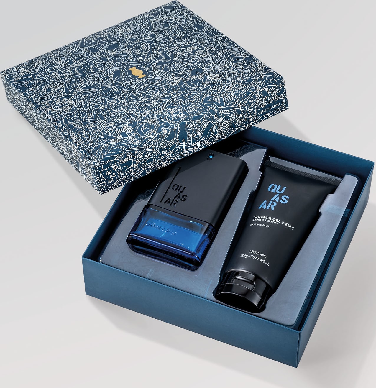 Conjunto Quasar o Boticário Masculino Beleza na 