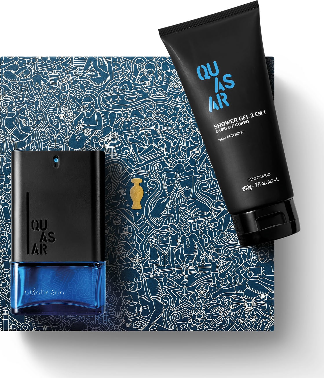 Conjunto Quasar o Boticário Masculino Beleza na 