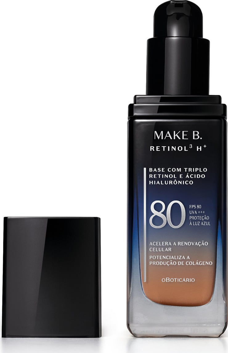 Base Líquida FPS80 Make B. Retinol³ H+ Cor 170Q 26g | O Boticário