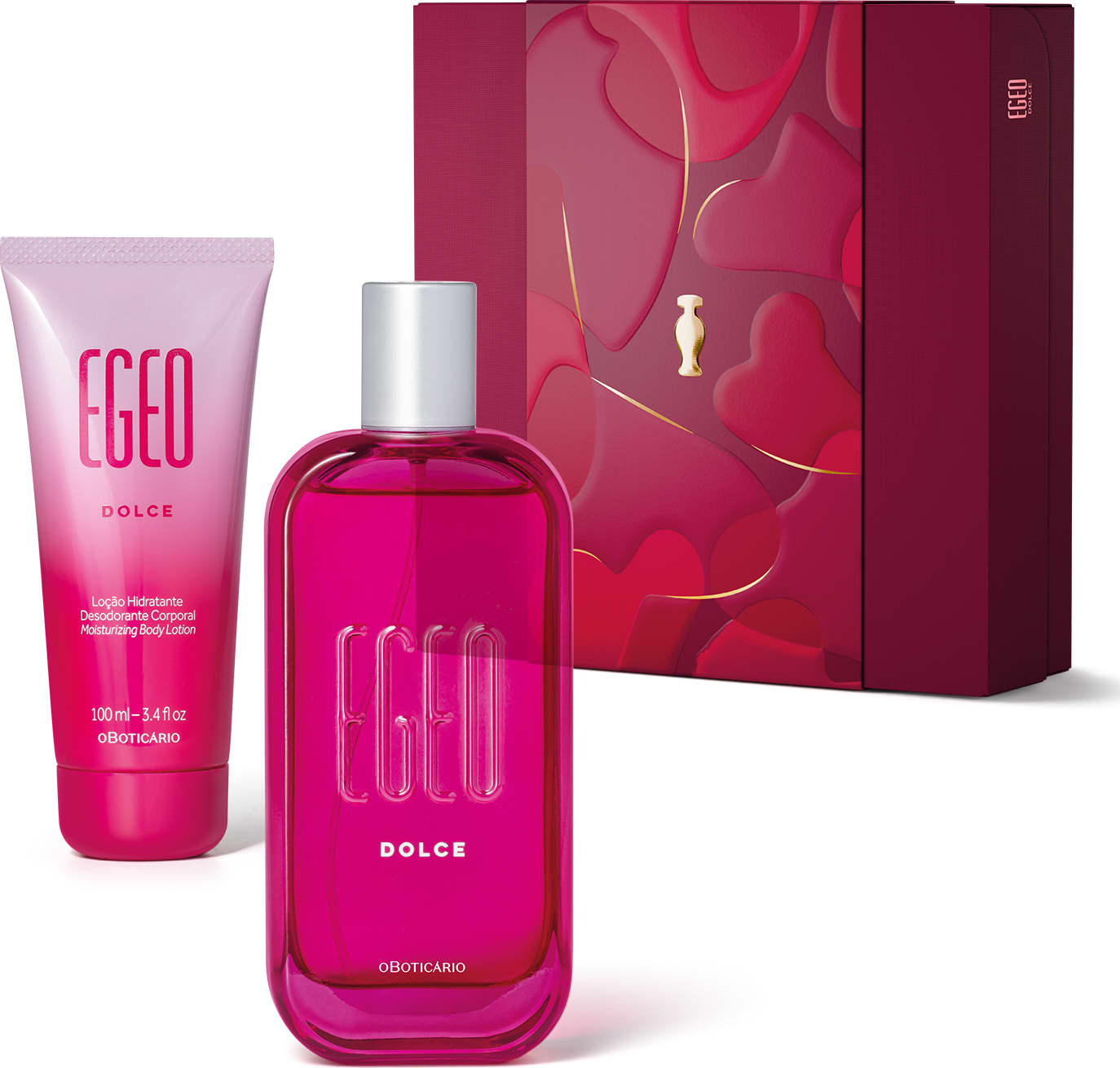 Kit Egeo Feminino Dolce com 3 Itens Egeo Dolce ボディスプレーと