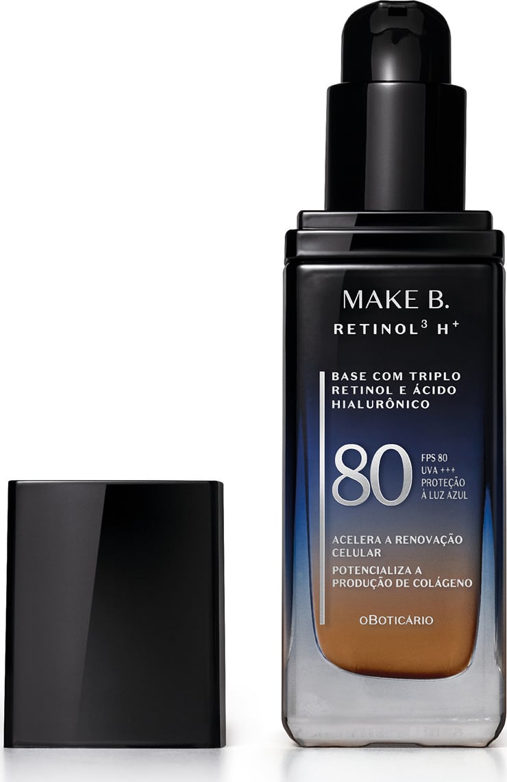 Base Líquida FPS80 Make B Retinol³ H  Cor 210Q 26g O Boticário
