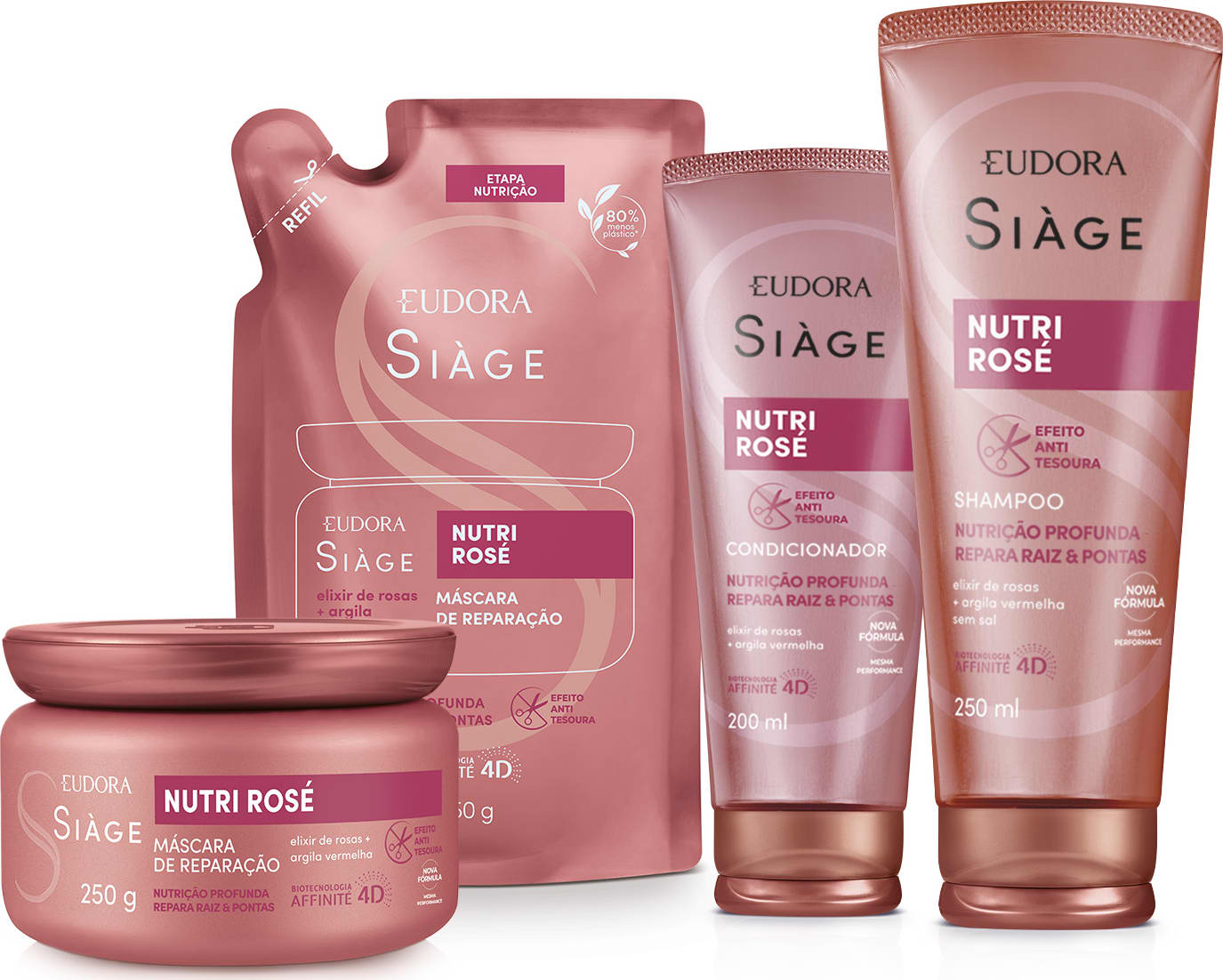Combo Siàge Nutri Rosé (4 itens) | Eudora