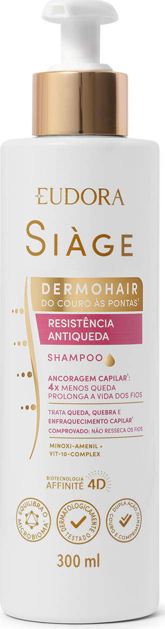 Shampoo Eudora Siàge Dermo Hair Resistência Antiqueda 300ml | Beleza na Web