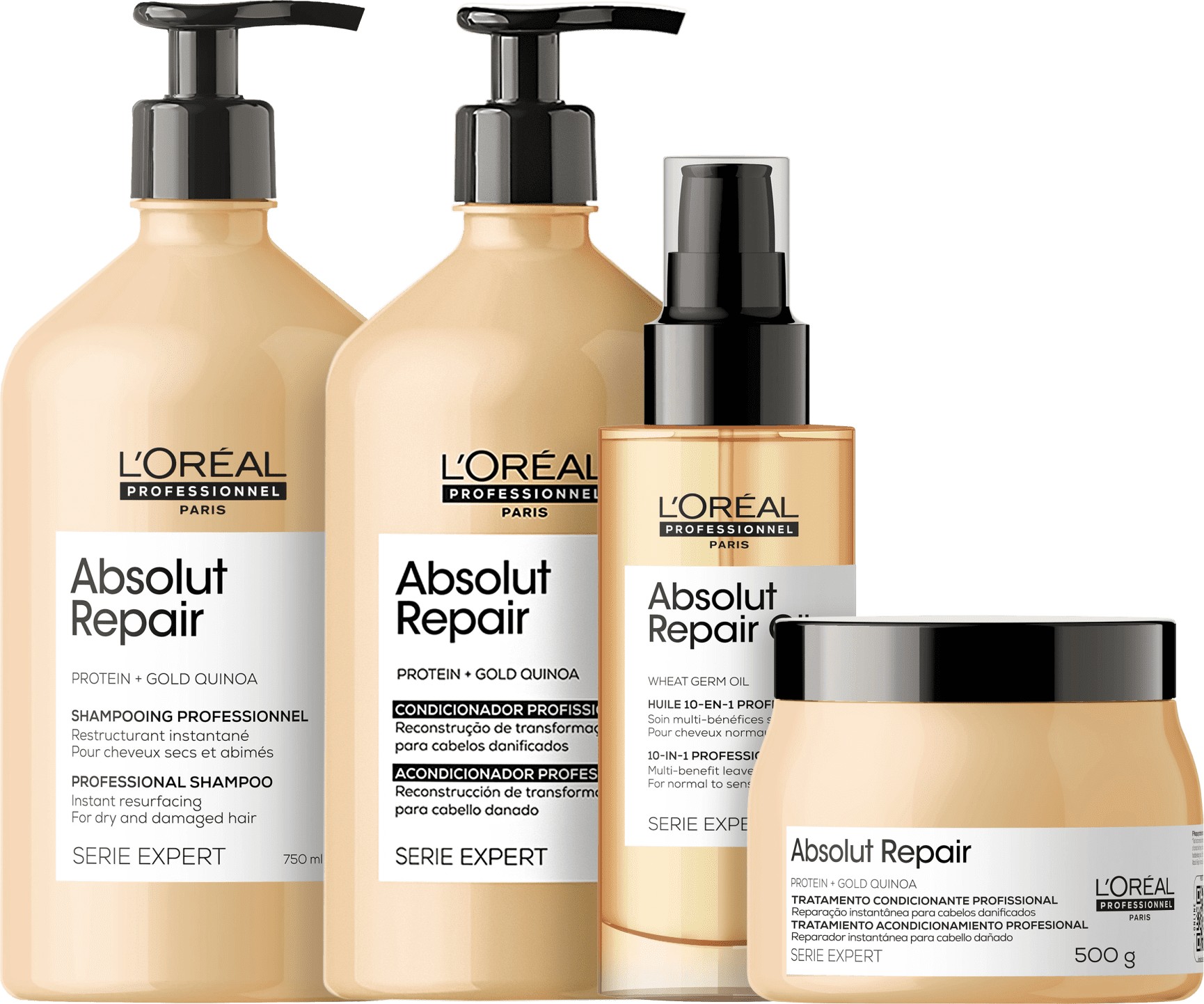 Kit L'Oréal Professionnel Serie Expert Absolut Repair Gold Quinoa ...