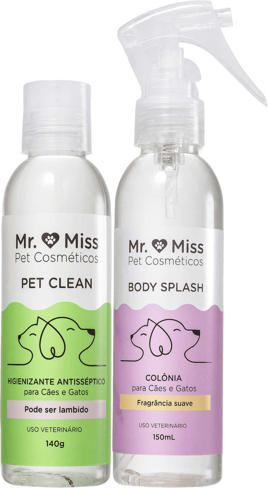 Kit Mr. & Miss Pet Cosméticos Body Clean Beleza na 